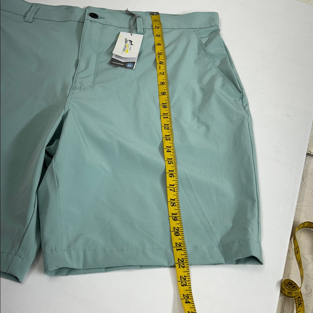 Bass Pro Shops Men's Teal Flat Front Shorts - Picture 8 of 8